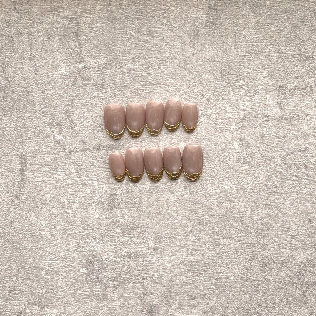 Dusty Pink Gold Wave