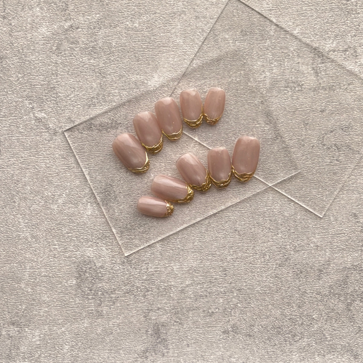 Dusty Pink Gold Wave