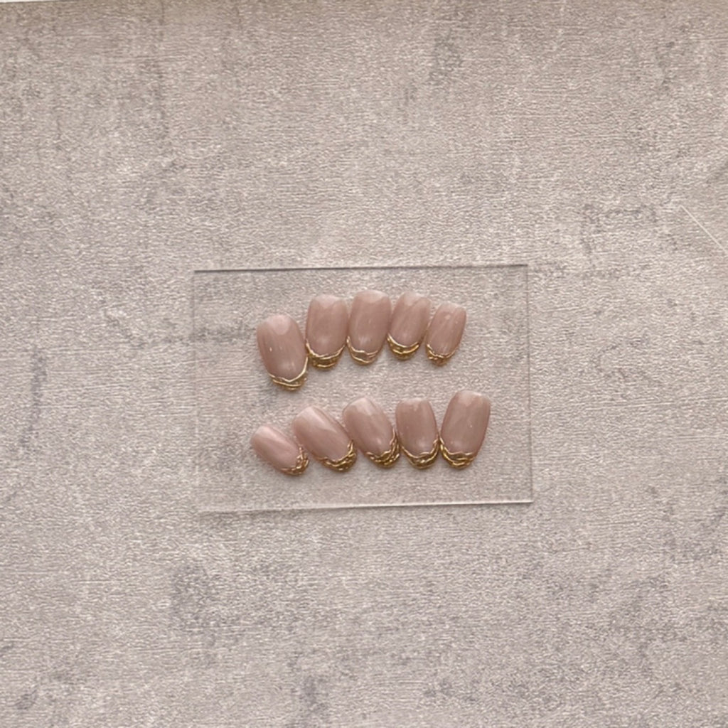Dusty Pink Gold Wave