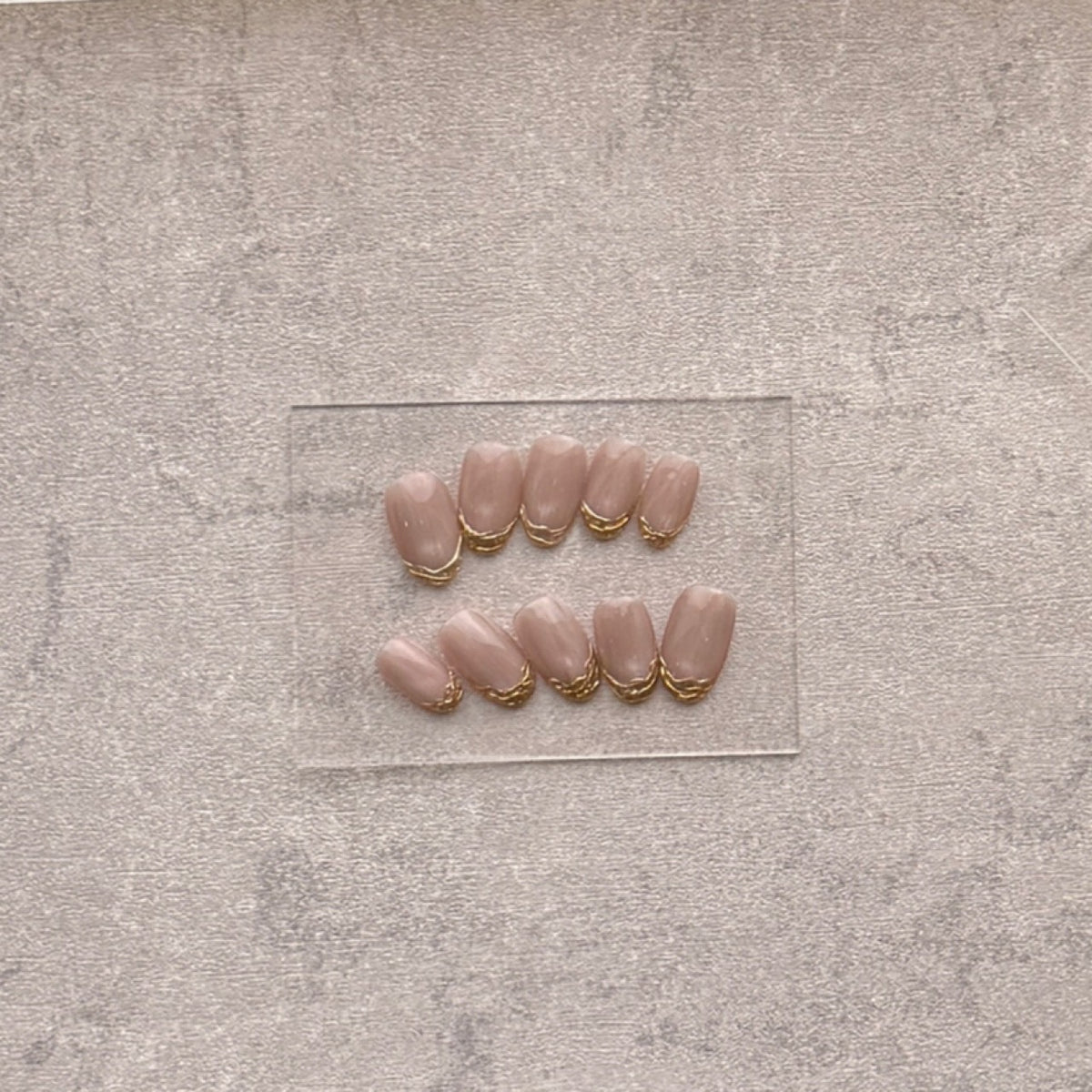 Dusty Pink Gold Wave