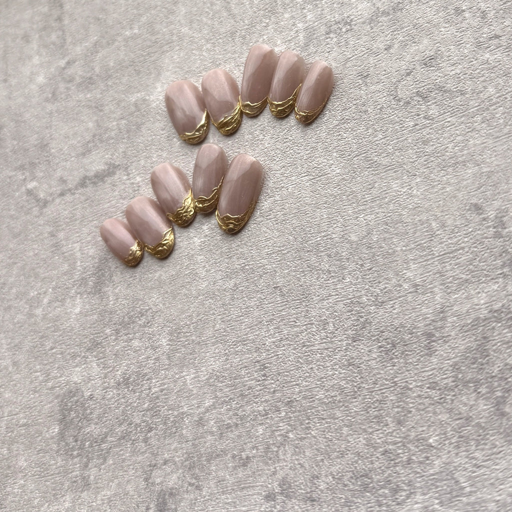 Dusty Pink Gold Wave