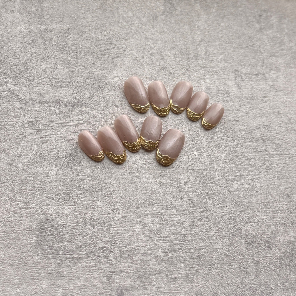Dusty Pink Gold Wave